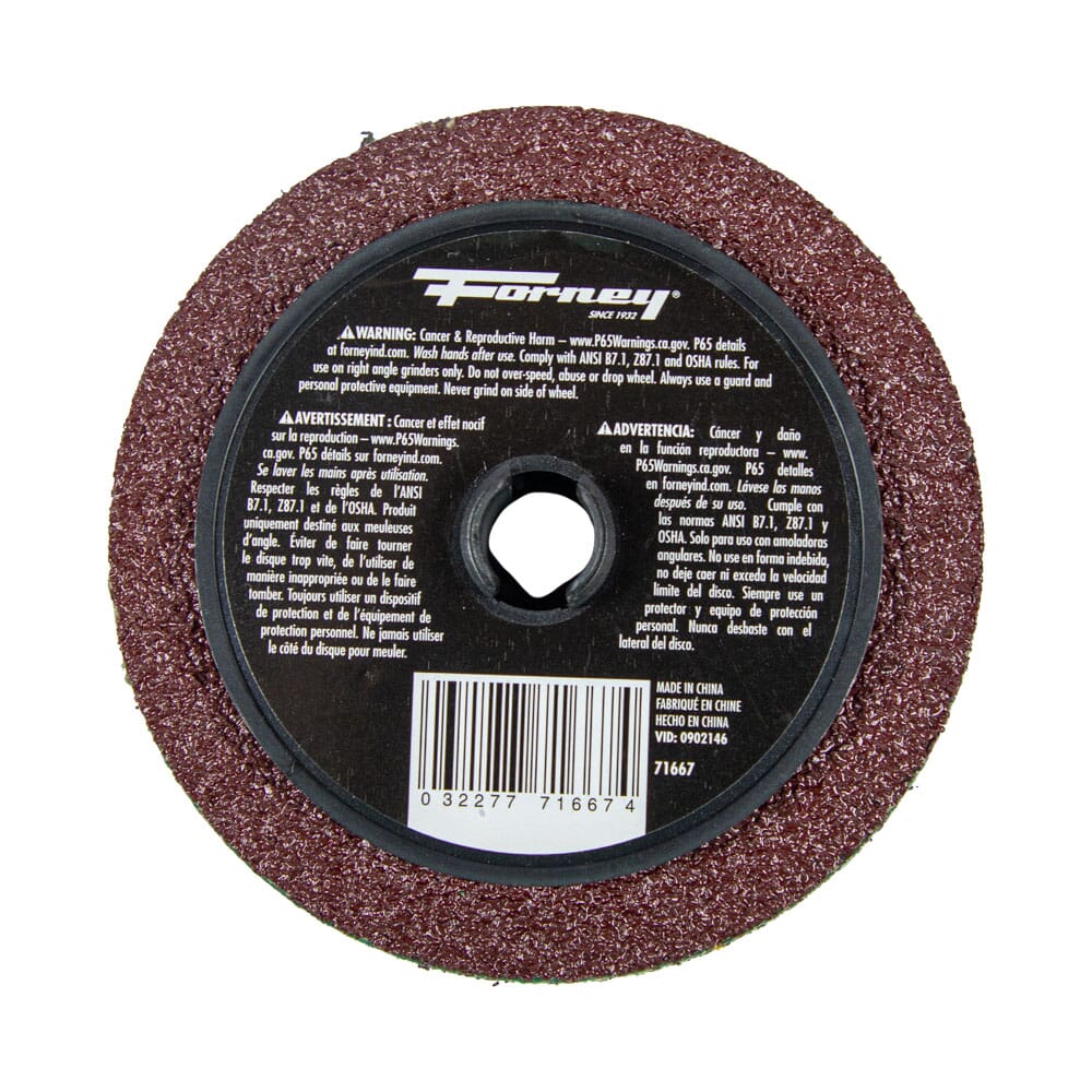 Resin Fibre Sanding Disc, Aluminum Oxide, 4-1/2 in x 7/8 in Arbor, 24